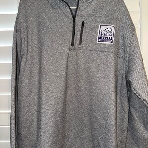 Champion Gray Quarter-Zip Pullover with TCU Logo